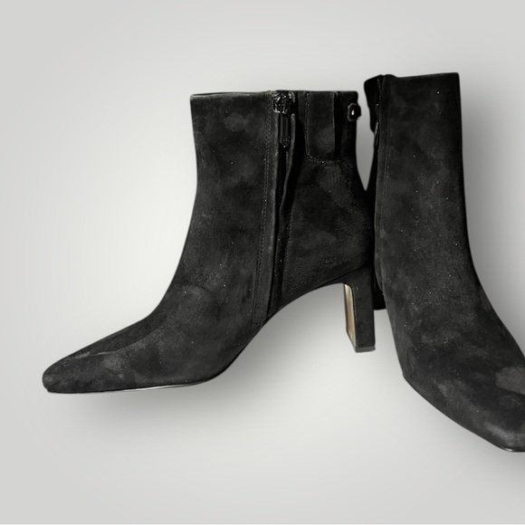 🌻NEW w/tag Sam Edelman Saige Black Suede Ankle Bootie Pointed Toe Heel Size 7.5 - Picture 7 of 11